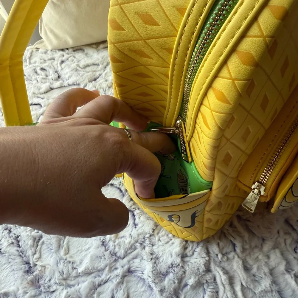 DISNEY PARKS - Loungefly DISNEY EATS Yellow Dole Whip Mini Backpack - Picture 5 of 7